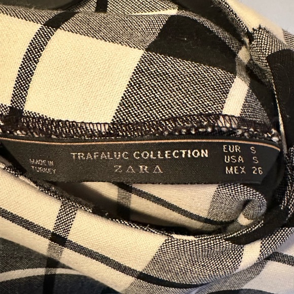 Zara Trafaluc Collection Dress with Black/White Checks - Size S - Picture 5 of 6